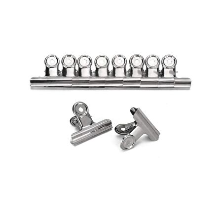 Gen-Of Round Clips 38 mm Metal Maşa Kıskaç 6 Lı (B2004)
