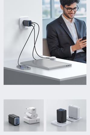 MCDODO CH-0121 GaN Seri 100w 2c1a Mini GaN Şarj Cihazı  Siyah