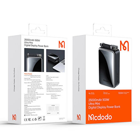 MCDODO 0561 100 W ULTRA MİNİ DİJİTAL EKRANLI POWERBANK