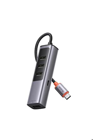 Mcdodo HU-1120 100W 1TypeC 4USB 3.0 Çoklayıcı Adaptör - Gri