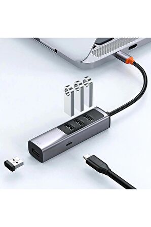 Mcdodo HU-1120 100W 1TypeC 4USB 3.0 Çoklayıcı Adaptör - Gri
