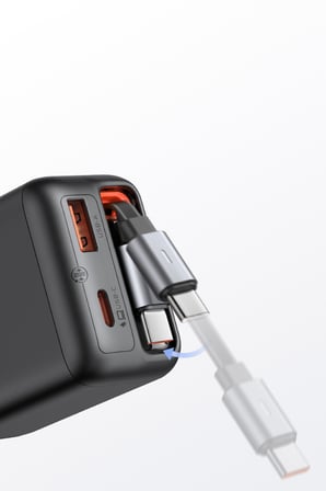 MCDODO CH-1280 Freego Serisi 35w GaN Dahili Geri Sarılabilir Type-c Kablolu Şarj Cihazı