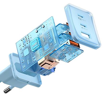 Mcdodo CH-1503 67W GaN 5 Mini 2xType-C 1xUSB Girişli Hızlı Şarj Aleti