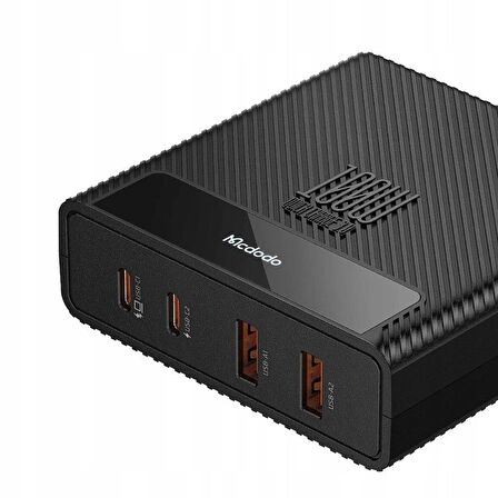 Mcdodo CH-1802 100W Usb Typec Giriş Powigan Hızlı Şarj Adaptörü + Kablo - Siyah