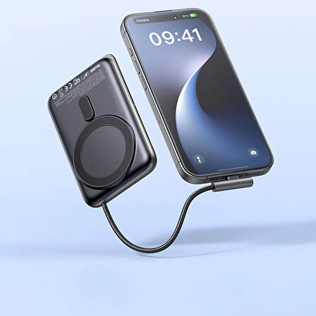 Mcdodo MC-1811 10.000 Mah MANYETİK KABLOSUZ ŞARJ CİHAZI DAHİLİ TYPE-C KABLOSU