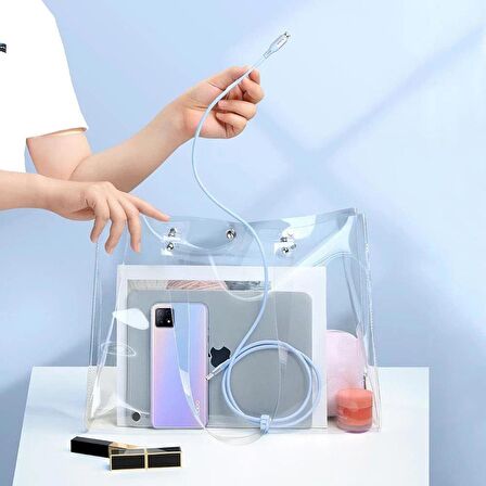 Mcdodo CA-1863 Typec To İphone PD 36W Hızlı Data-Şarj Kablo 1.2m Mor