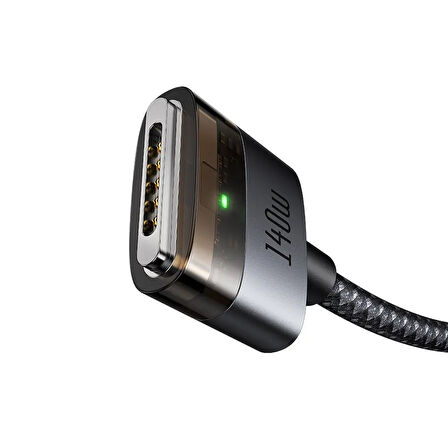 CA-2070 140W USB-C - Magsafe 3 manyetik bağlantı kablosu 2m - Siyah