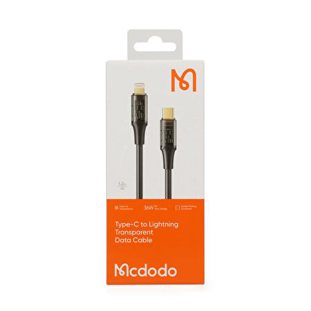 Mcdodo CA-2090 TypeC 100W Hızlı Data ve Şarj Kablo Siyah-1.2Mt
