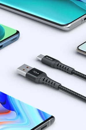 Mcdodo CA-2274 USB TypeC Q.C 4.0 3A Hızlı Data Şarj Kablosu 2M Siyah