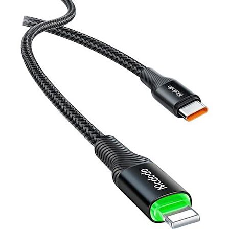 Mcdodo CA-2400 TypeC İphone 36W Power Off Data Şarj Kablo1.2m-Siyah