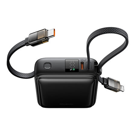 Mcdodo MC-2550 10000mAh 22.5W Dahili Kablolu Mini Powerbank