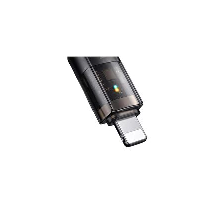 Mcdodo CA-3160 TypeC Iphone 36W Göstergeli Data Şarj Kablo 1.2M Siya