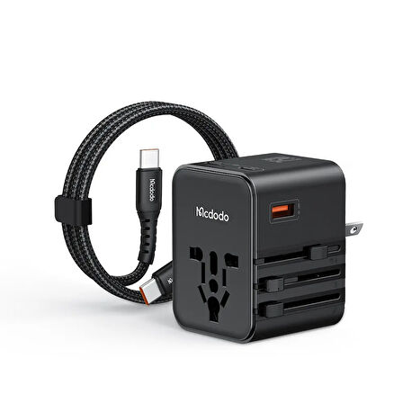 MCDODO CP-3260 25W  Evrensel Seyahat Adaptör Type-C To Type-C kablo dahili