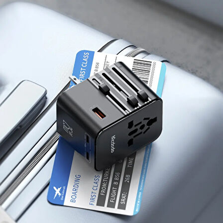 MCDODO CP-3260 25W  Evrensel Seyahat Adaptör Type-C To Type-C kablo dahili