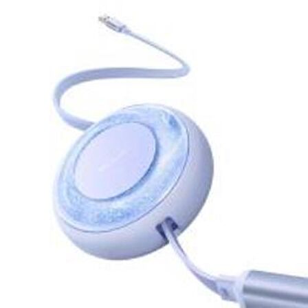 Mcdodo 3in1 CA-3572 Makaralı Iphone Micro TypeC Şarj Data Kablo 1.2m-Mavi