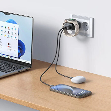 Mcdodo CH-3700 30W 2in1 Kablosuz Apple Watch ve Şarj Adaptörü