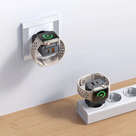 Mcdodo CH-3700 30W 2in1 Kablosuz Apple Watch ve Şarj Adaptörü