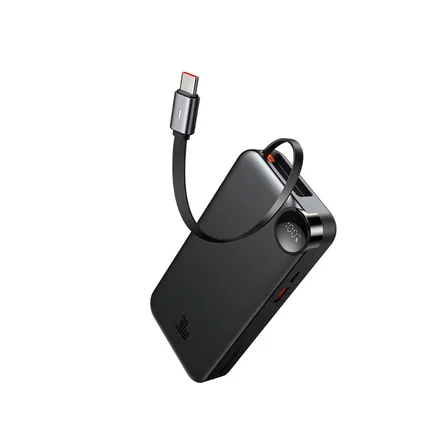 Mcdodo MC-3870 10000mAh 30w A+c Dijital Göstergeli Powerbank (Dahili Type-c Geri Çekilebilir Kablo)