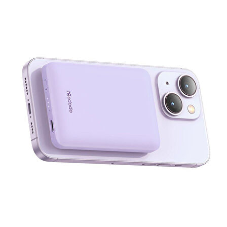 Mcdodo MC-3953 15W Mini Manyetik 5000 mAh Powerbank - Mor