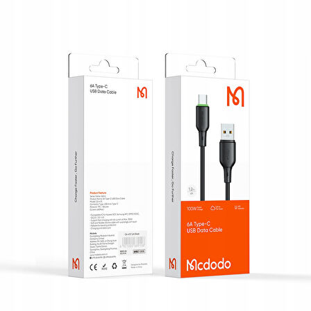 Mcdodo CA-4751 100W Usb Typec Şarj Data Kablo 120cm Siyah