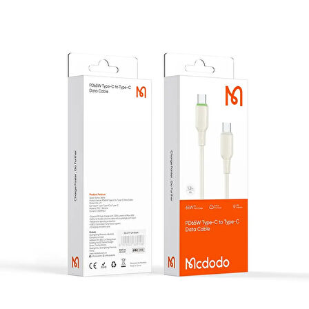 MCDODO CA-4770 65W USB-C TO USB-C ŞARJ VE DATA KABLOSU- 1.2M