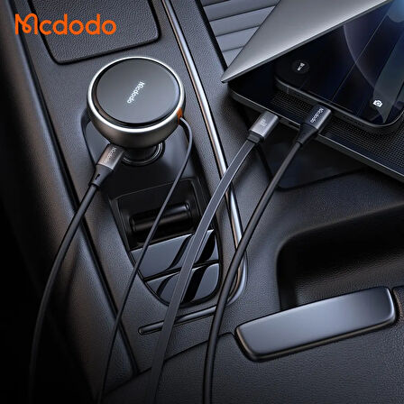 MCDODO CC-4850 80W USB-C Geri çekilebilir kablo Hızlı araç şarj cihazı