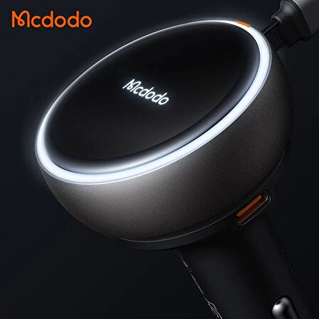 MCDODO CC-4850 80W USB-C Geri çekilebilir kablo Hızlı araç şarj cihazı