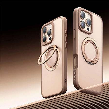 Iphone 16 Pro  Halka standlı Magsafe Titanyum Kapak