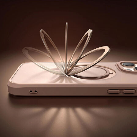 Iphone 16 Pro  Halka standlı Magsafe Titanyum Kapak