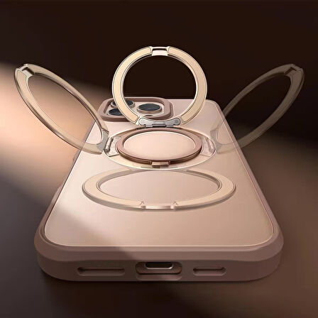 iPhone 16 Pro Max Halka standlı Magsafe Titanyum Kapak