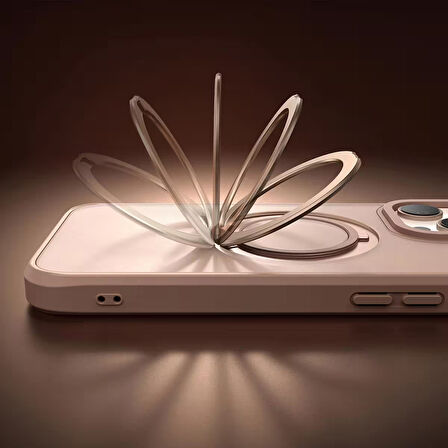 iPhone 16 Pro Max Halka standlı Magsafe Titanyum Kapak