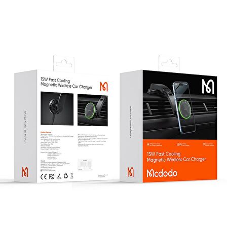 Mcdodo CH-5110 15W Manyetik Wireless Araç Tutucu-Siyah