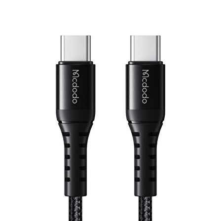 Mcdodo CA-5641 60W 3A Type-C To Type-C Şarj ve Data Kablosu Siyah 1M
