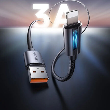 MCDODO CA-5660 USB-A TO LİGHTNİNG LED Işıklı  1.2 M KABLO