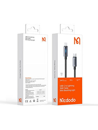 Mcdodo CA-5710 Pd 36W TypeC İphone Hızlı Şarj Kablosu 1.2m-Siyah