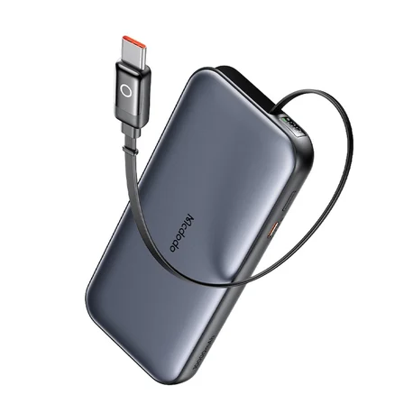 MCDODO MC-5920 10000mAh 45w Led Ekranlı Powerbank Dahili Type-c Retractable Kablolu