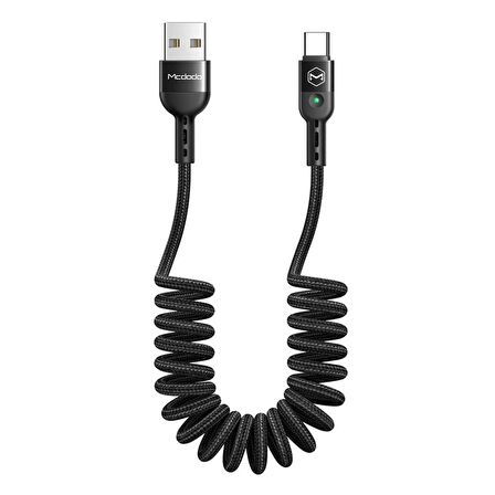 Mcdodo Ca-6420 Type-C Elastiki QC4.0 Ledli Hızlı Şarj Kablosu 1.8M
