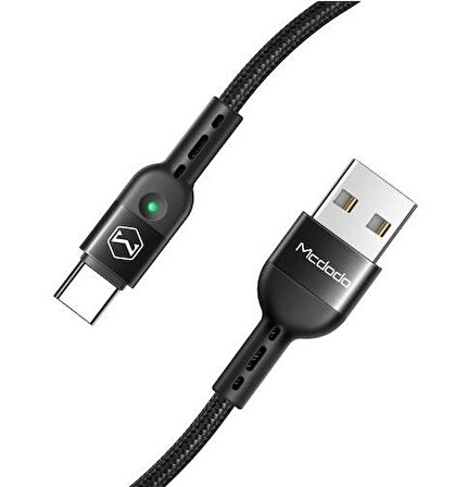 Mcdodo Ca-6420 Type-C Elastiki QC4.0 Ledli Hızlı Şarj Kablosu 1.8M