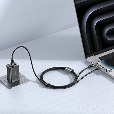 MCDODO CA-6700 2'si 1 ARADA  100W 1.5 M TYPE-C TO TYPE-C + LİGHTNİNG KABLO