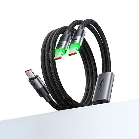 MCDODO CA-6740 2-in-1 KABLO 100 W TYPE-C TYPE-C+TYPE-C 1.5 M SİYAH KABLO
