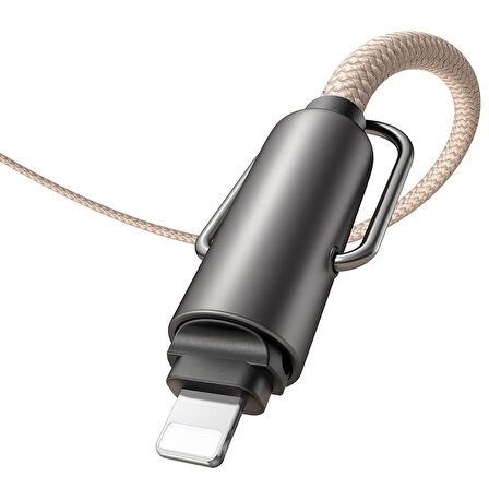 Mcdodo CA-6821 36W TypeC iPhone Çok İşlevli Çapraz Boyun Askılı Kablosu 1.2M -Haki