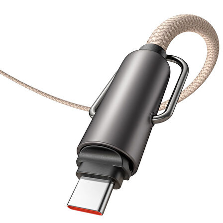 MCDODO CA-6831 ÇOK İŞLEVLİ ÇAPRAZ BOYUN ASKILI KABLOSU 1.2 M 60 W TYPE-C TO TYPE-C HAKİ