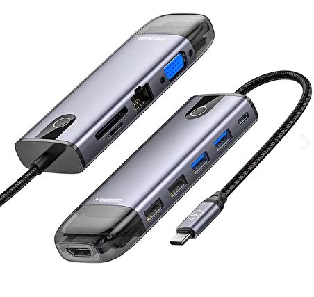 Mcdodo 10 in 1 Type-C HDMI/Ethernet/VGA Macbook Çoklayıcı