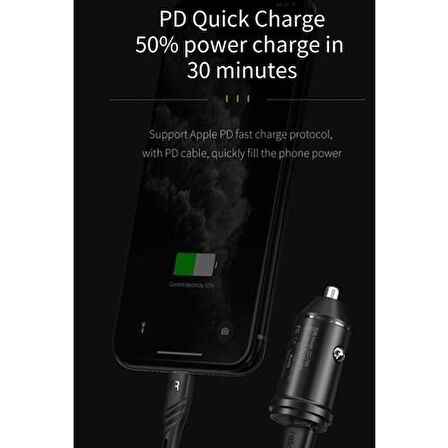 Mcdodo 20W PD Type C Hızlı Araç Çakmak Şarj Başlığı CC-7490