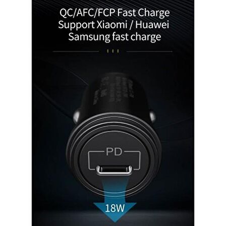Mcdodo 20W PD Type C Hızlı Araç Çakmak Şarj Başlığı CC-7490