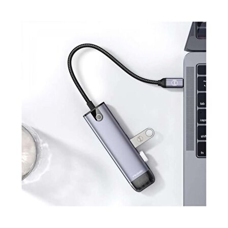 McDodo 5in1 USB Hub Çoğaltıcı Gri