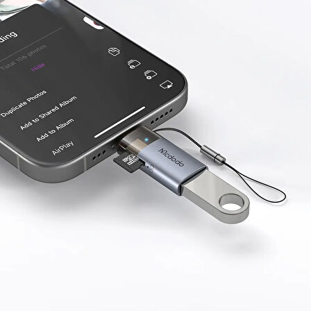 OT-7850 2'si 1 arada USB-A To  Lightning+ SD kart  aktarım Dönüştürücü