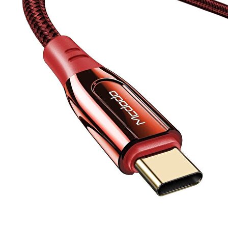 Mcdodo CA-8121 100W TypeC TypeC Hızlı Data Şarj Kablo 1.2m -Kırmızı