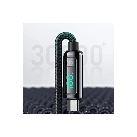 Mcdodo CA-8820 Dijital 100W TypeC TypeC Data Şarj Kablo 1.2Mt Siyah