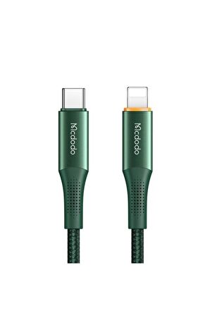 Mcdodo 20W Pd Type C To İphone Hızlı Şarj Kablosu Yeşil CA-9961